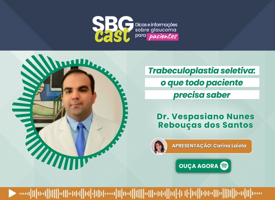 SBG Cast – Trabeculoplastia seletiva: O que todo paciente precisa saber – participação Dr. Vespasiano Nunes Rebouças dos Santos